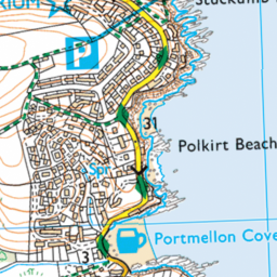 Map Of Car Parks In Mevagissey Map Of Car Parks In Mevagissey